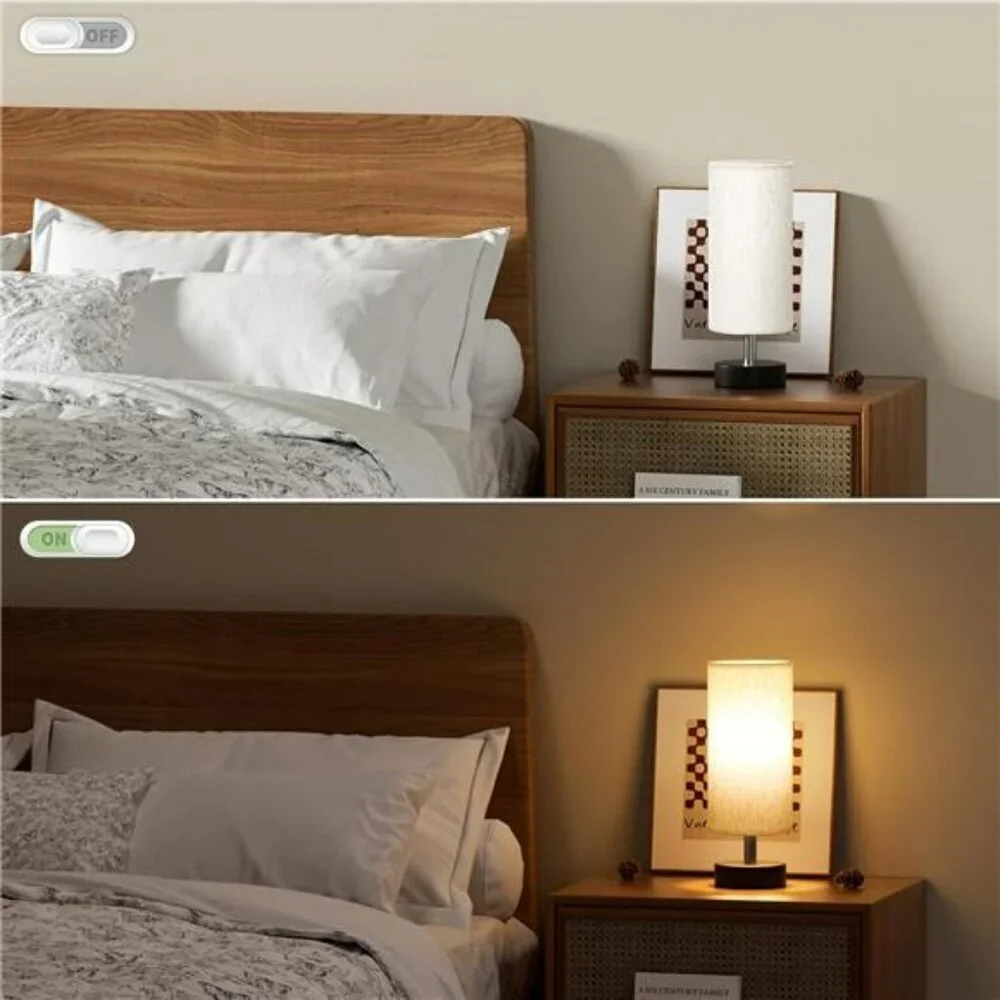 Small Table Lamp for Bedroom Nightstand Minimalist Desk Lamp for Living Room